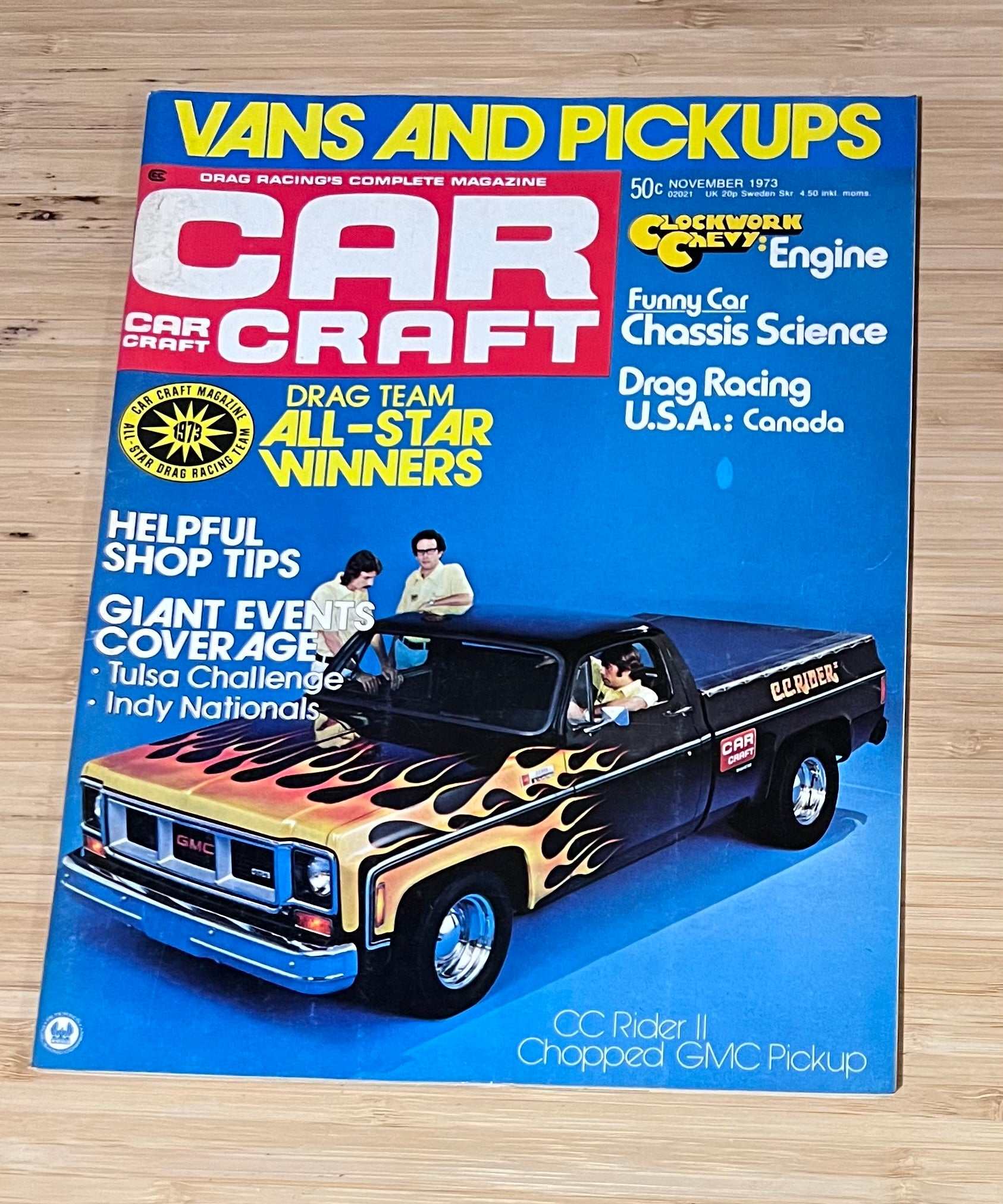 Car Craft November 1973 Magazine Eclectic Collection Featured Vans PickUps Relic has been store safely away for decades and also features Drag All Star Winners