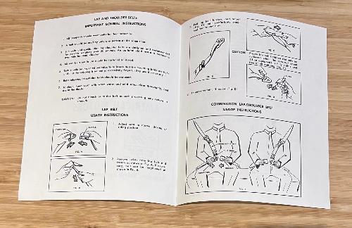 American Motors 1967-69 AMC Seat Belt Instruction Folder