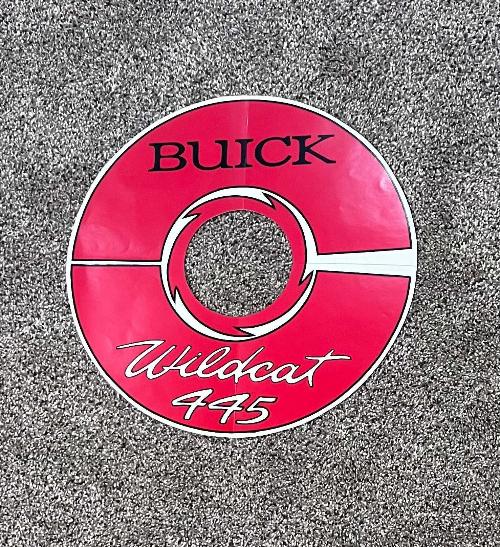 Buick Riviera 1964-66 14 inch Wildcat 445 Air Cleaner Decal Clear NOS EXC Relic has been safely stored away for decades and measures approximately 14 inches circle