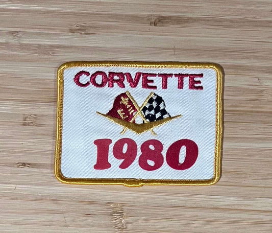 Corvette 1980 Cross Flags Logo Vintage Patch NOS Excellent Condition Relic has been safely stored away for decades and measures approximately 4 x 3.25 inches