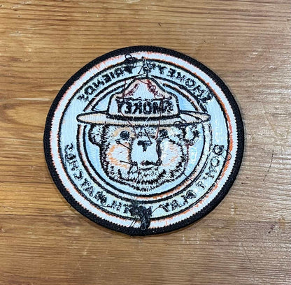Smokey Friends Dont Play with Matches Vintage Patch NOS Nature Wildlife Relic has been safely stored away for decades and measures approx 3.5 in Circle and is EXC