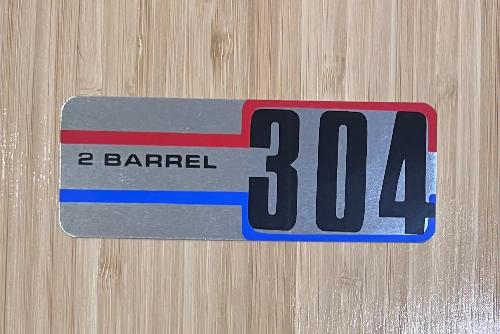 American Motors 304 2 Barrel 1971-1981 AIR CLEANER DECAL