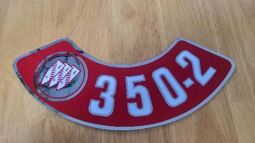 Buick 350 2V Decal This relic has been stored for decades and measures 3 inches in width by 7.5 inches in length. You will be very happy with your restoration