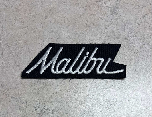 Chevy Malibu Script Patch Auto New Old Stock Excellent Condition Classic Relic has been safely stored away for decades and measures approximately 1.25 x 3.5 inches