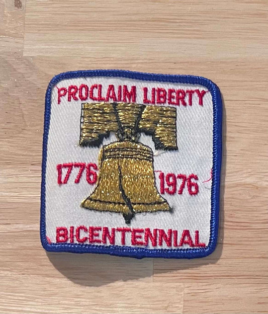 Proclaim Liberty Glitter Bell Bicentennial 1776-1976 USA Vintage Patch