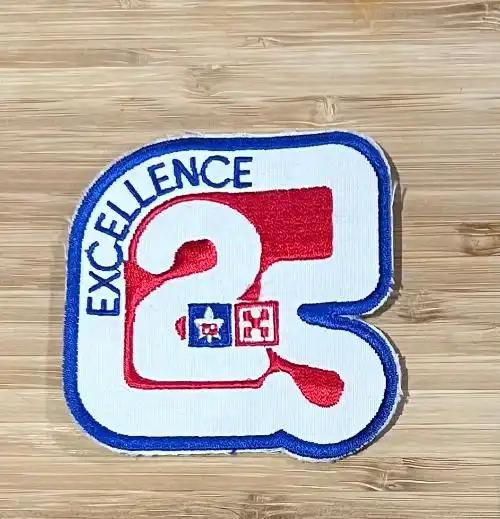 Purina Logo 25 Years of Excellence Vintage Patch Animal 80 Year History Relic has been stored away safely for decades and measures approximate 2.5 x 3.75 inches