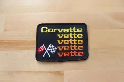 CORVETTE VETTE PATCH AUTO NOS VINTAGE EXC STITCHING CHEVROLET VINTAGE. Patch measuring 4 in x 3 in. A great piece to add to your vintage pickup. Never been displayed