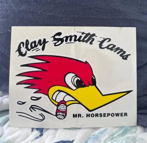 Mr Horsepower Clay Smith Cams Decal Window Auto Racing Medium N.O.S. This relic has been stored for decades and measures 4.75 inches width by 6.25 inches length