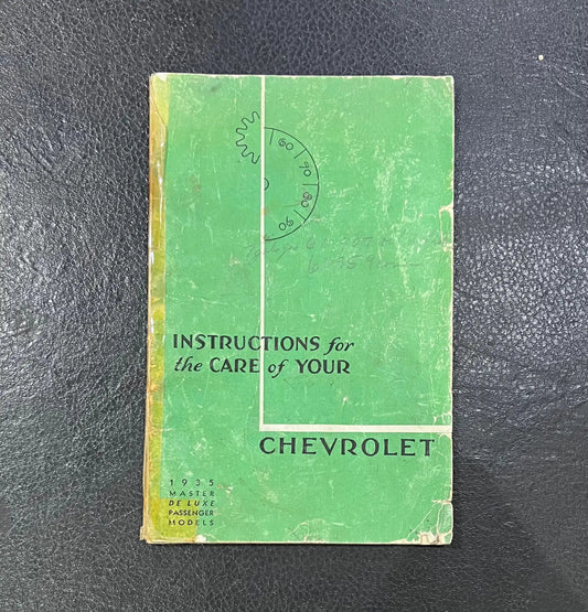 1935 Original Chevrolet Master DeLuxe Passenger Instruction Guide Vintage Collector WOW Relic has been safely stored away for decades