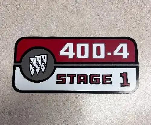 Buick 400 4 Barrel Stage 1 Decal