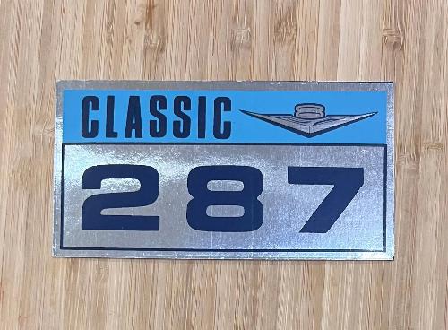 American Motors Rambler Classic Blue 1965-66 287 V8 Valve Cover Decal