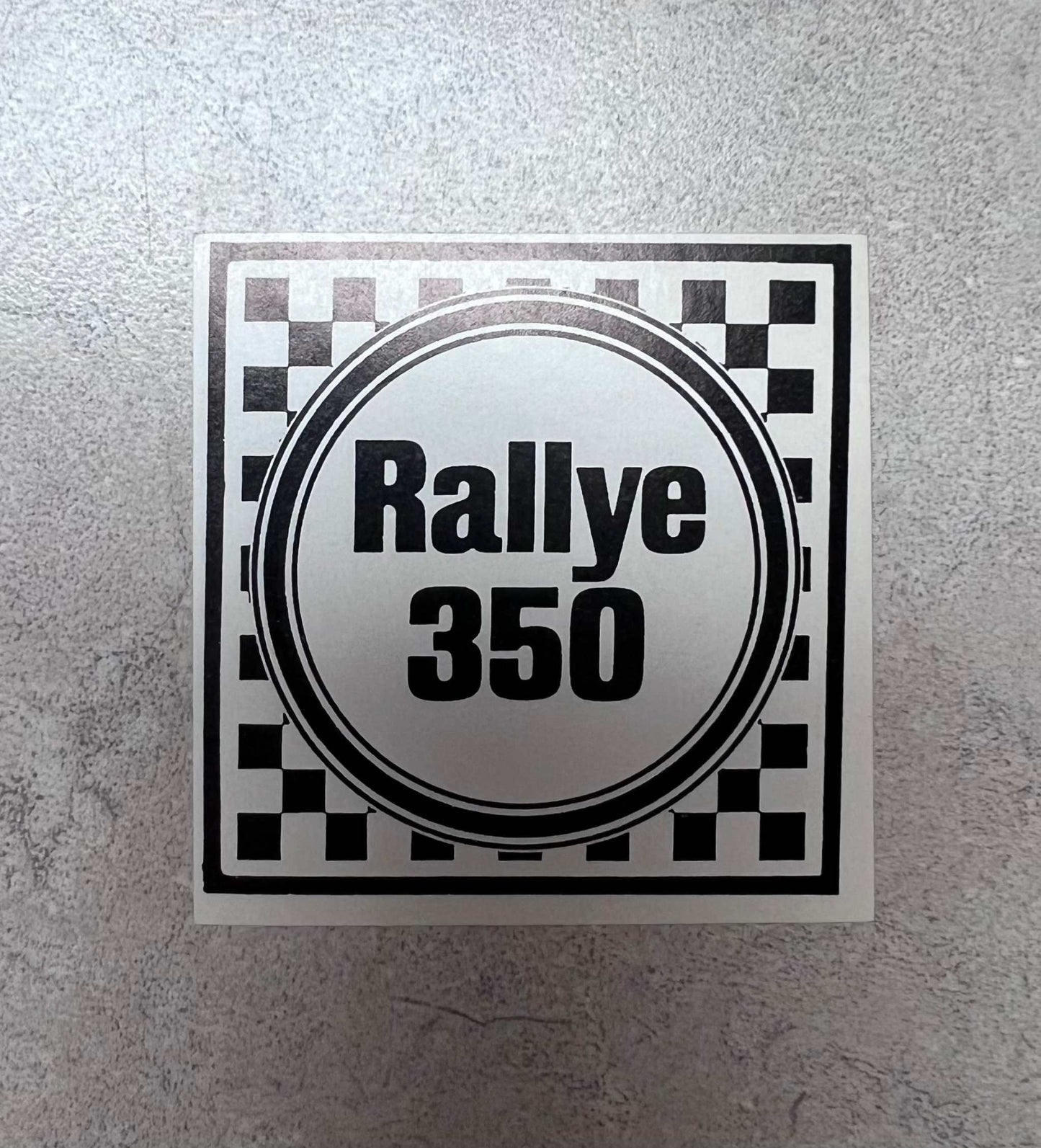 Rallye 350 Window Racing Decal Restoration EXC New Old Stock Condition