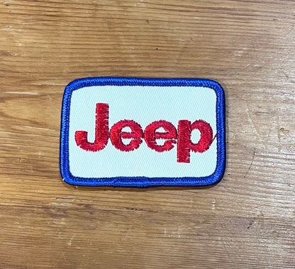 Jeep Classic Red White Blue Block Vintage Patch New Old Stock Excellent Condition Relic has been stored away safely for decades and measures approx 2 x 3 inches
