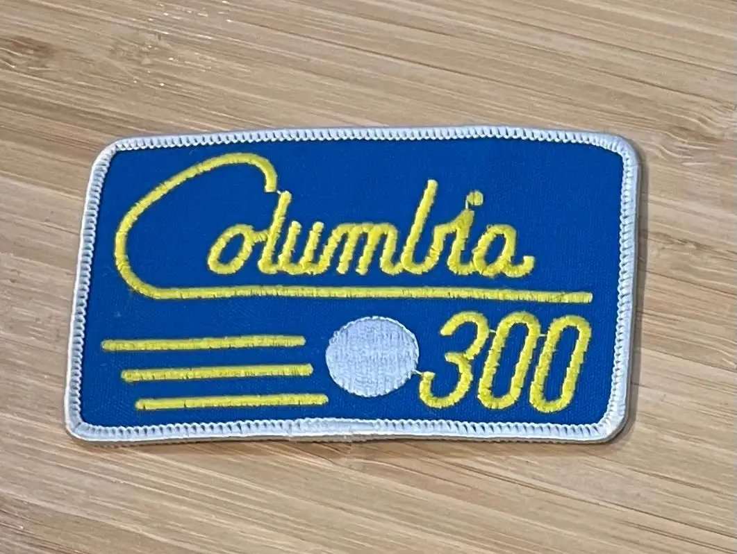 Columbia 300 Blue Bowling Ball Patch Sport New Old Stock EXC Teams League Relic has been safely stored away safely for decades and measures approximately a 2.5 in x