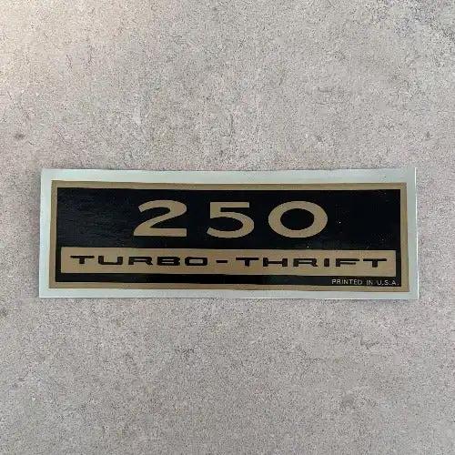 250 Turbo Thrift Water Decal Valve Cover