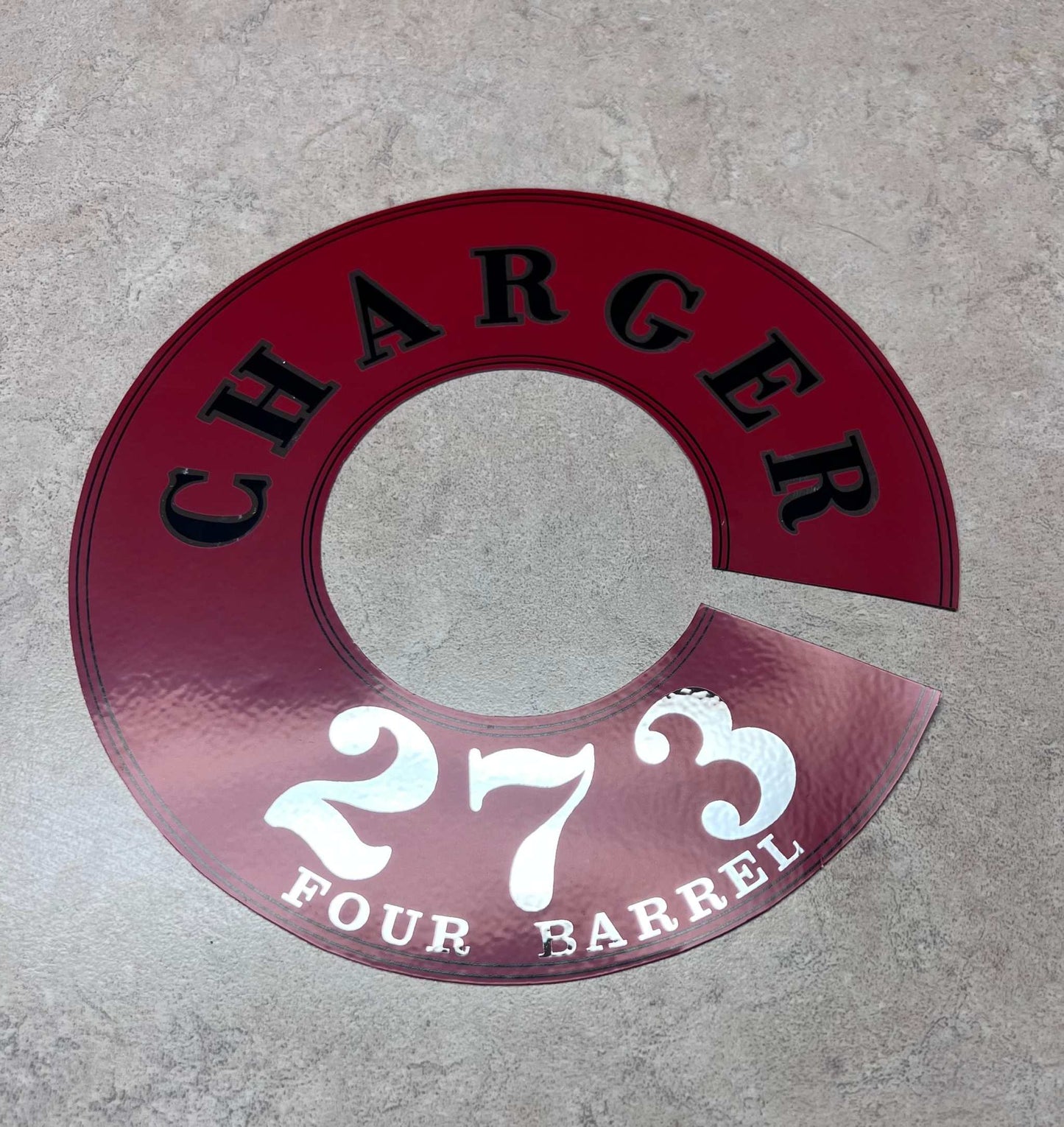 1964-67 Dodge Dart Charger 273 4V Air Cleaner Decal NOS EXC Condition Relic has been safely stored away for decades and measures approximately 6 inch circle