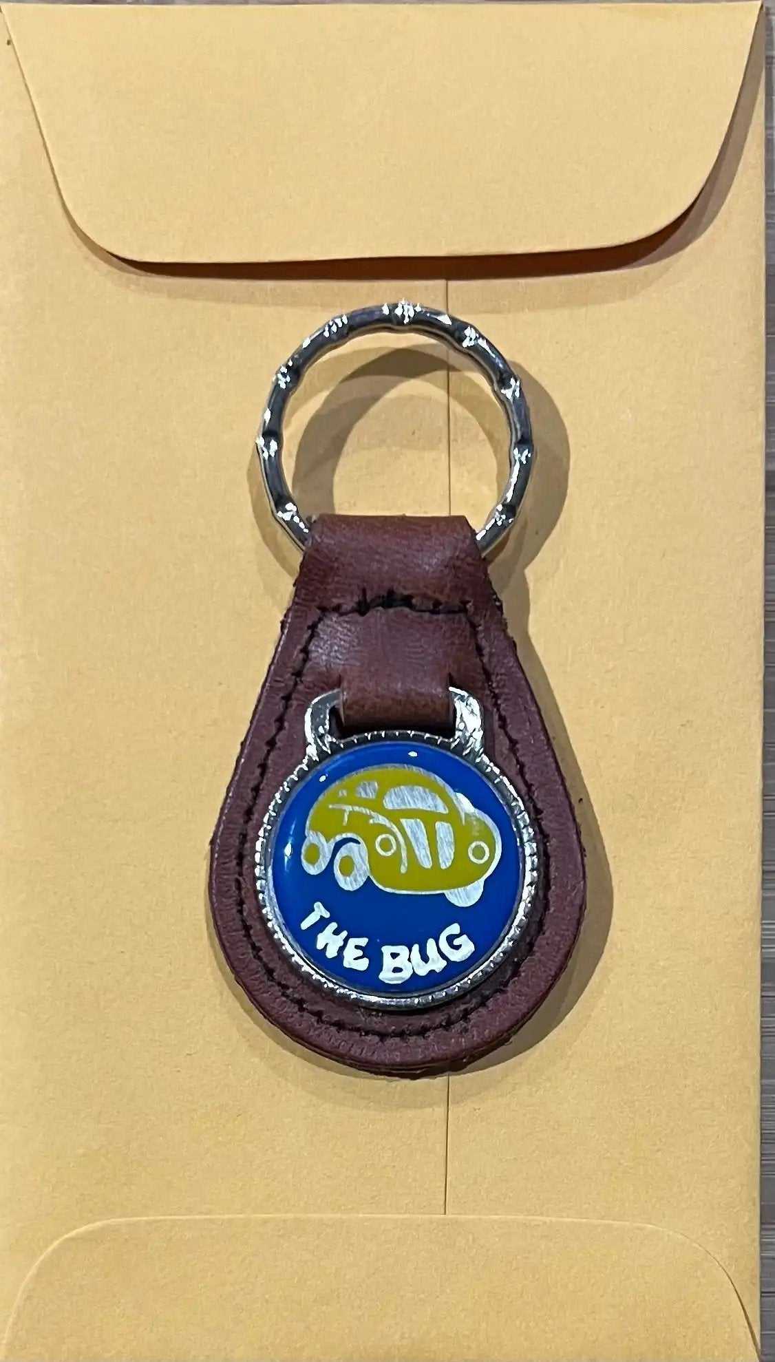 VW The Bug Top Grain Brown Leather Vintage Key Fob NOS Accessories EXC Relic has been store safely away for decades and will be a great addition to your classic