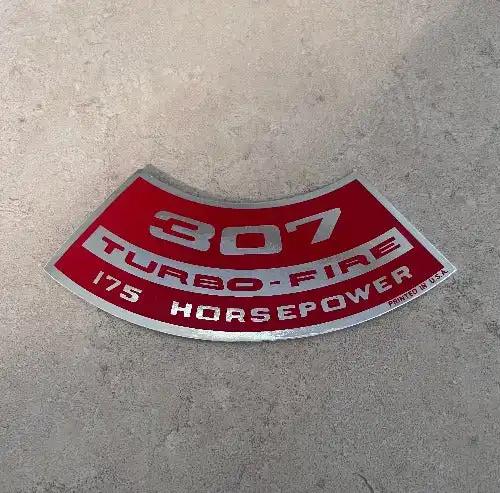 307 Turbo Fire 175 Horsepower Decal Air Cleaner