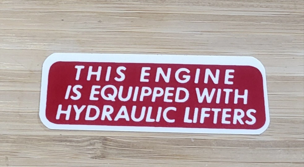 Buick 1948-53 Hydraulic Lifter Valve Cover Decal NOS Excellent Condition Relic has been safely stored away for decades and measures approximately 1 inch x 3 inches