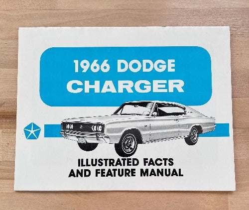 1966 Dodge Charger Brochure Illustrated Facts and Features Manual. The Relic has tons of info for your Dodge Charger and what a classic she is. Great NOS addition 
