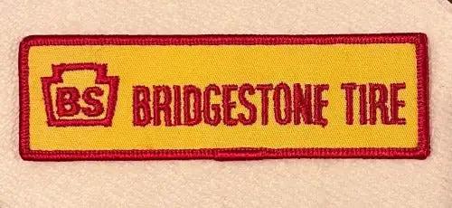 BRIDGESTONE TIRE PATCH Parts Vintage EXC NOS Mint Condition LOOK RARE. BRIDGESTONE TIRE BS logo patch. Item measures approximately 6.5 x 1.5 inches, detail stitching