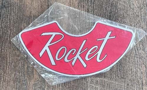 Oldsmobile Rocket Decal Top Lid Red Metallic Script 1962-1963 Oldsmobile Air Cleaner Auto This relic has been stored for decades and measures 2 in x 7.25 inches