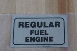 REGULAR FUEL ENGINE Decal