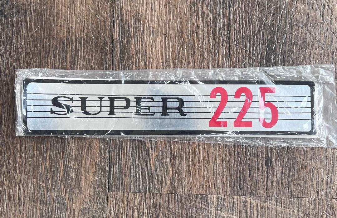 SUPER 225 Decal PLYMOUTH 1963-1969 Air Cleaner LID Auto MOPAR OFFICALLY LICENSED This relic has been stored for decades and measures 1.75 inches in width by 9.25 in