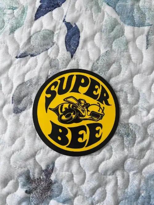 SUPER BEE Decal DODGE MUSCLE CAR MOPAR CLASSIC NOS Condition AUTO Classic SUPER BEE Patch measuring approx 4 inch circle decal.  You will be very happy with item.