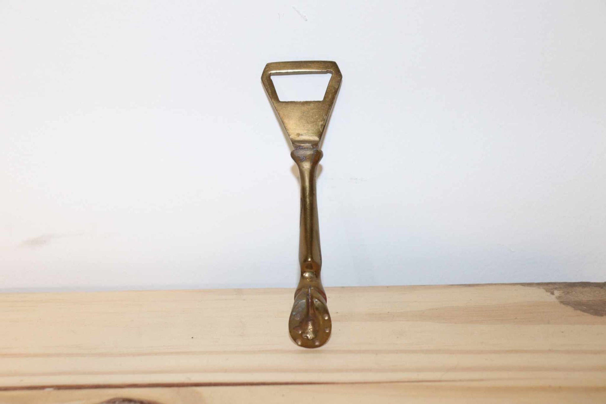 Vintage Brass Horse Hoof Bottle Opener measures approximately 1 1/4 inch x 5 1/4 inches.  Unique collectible, rare and in excellent condition