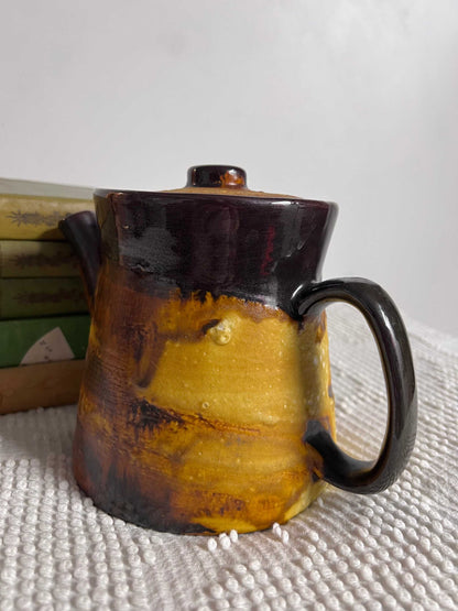 Vintage Laurentian Pottery Canadian Teapot with lid.  This is a great find!  Vintage piece from the 70's, a collectible item of Canadian pottery