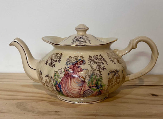 Price Bros Hamilton Tea Pot Made In England, stamped #904 and in great vintage condition  Gorgeous ceramic with gold trim