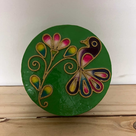 Peacock Flower Trinket Box