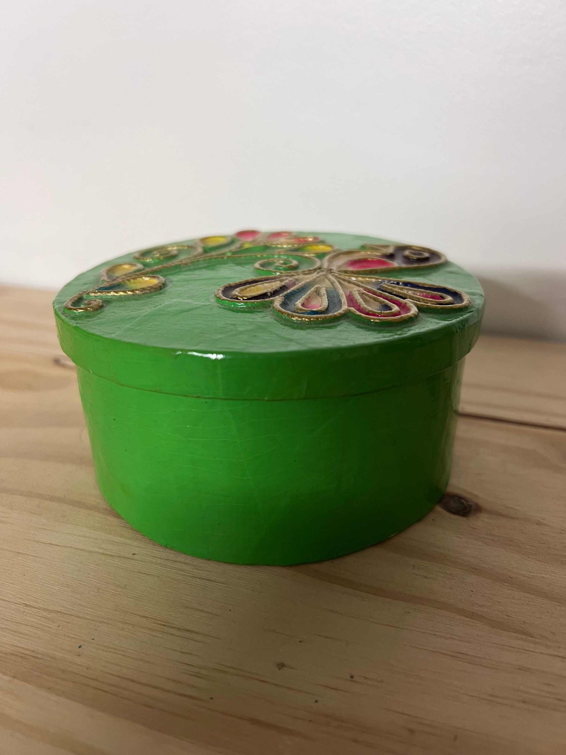 Peacock Flower Trinket Box