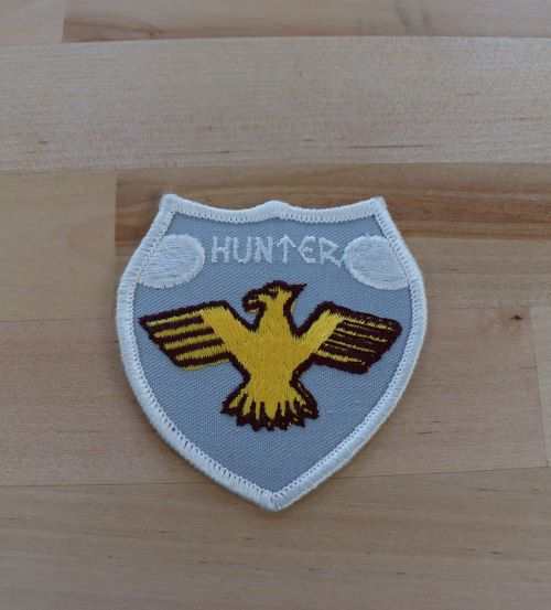 HUNTER Golden Eagle AERO Aircraft Plane Patch Sport Pilot Flying HUNTE This HUNTER golden eagle logo vintage patch measures approximately 3 x 3 inches, unique aero item, never worn and stored away with care. patch PG Relics