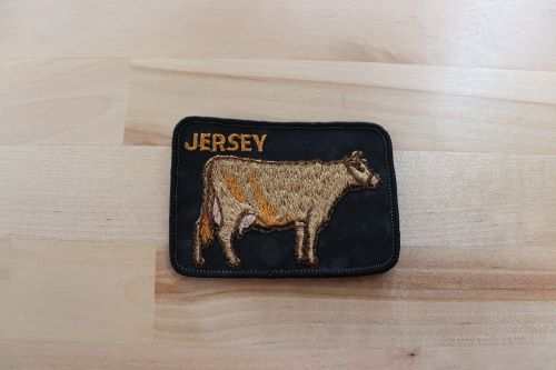 This is a JERSEY Cow CATTLE patch.  Item measures 3 1/2 x 2 1/2 inches and is in great vintage condition.  Perfect for the cattle lover out there, only on PG RELICS.