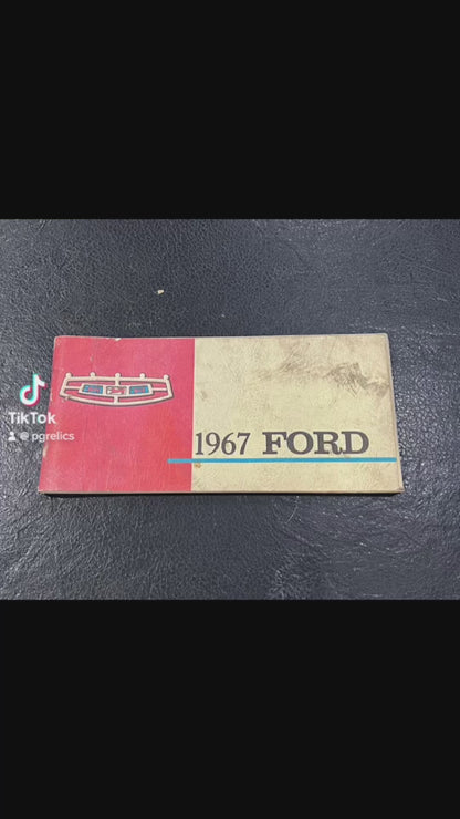 Ford 1967 Owners Manual Mint New Old Stock Brochure Item Dated 1967