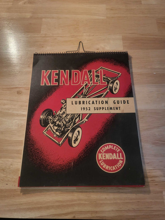 Kendall Motor Oil Many Models Vintage 1952 Supplement Lubrication Guide NOS Petro Relic has been store safely away for decades and has 38 pages of cherished history