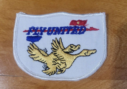 Fly United Vintage Comical Eclectic Airline Plane Patch Excellent Condition Relic has been safely stored away for decades and the badge