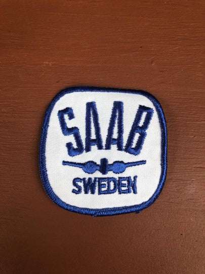 SAAB SWEDEN Patch Airplane Jet Logo Auto Patch NOS Mint Exc