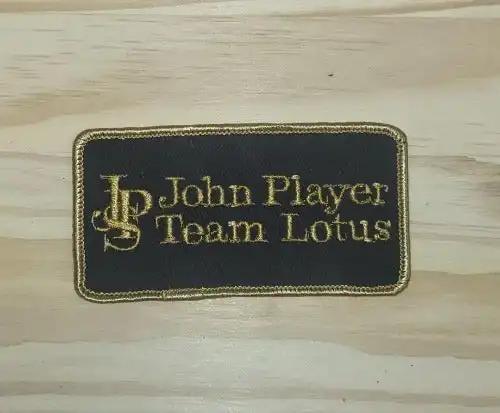 John Player Team Lotus Patch JPS Logo Gold Rectangle Vintage N.O.S. This relic has been stored for decades and uniquely measures 2 in wide and the length is 4 in.