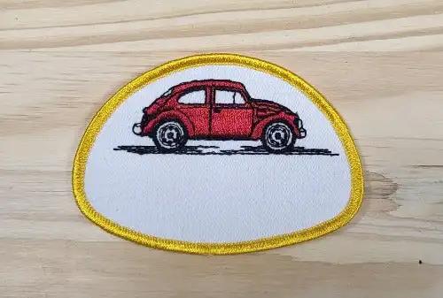 Volkswagen Red Patch Bug Beetle Vintage Oval Auto Patch